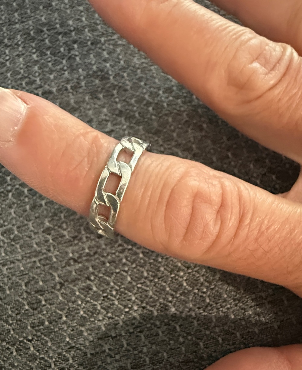 Link Chain Sterling Silver Band Ring